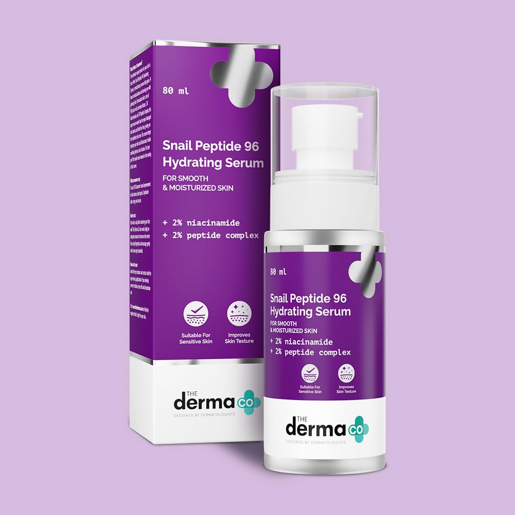 The Derma Co Snail Peptide 96 Hydrating Serum With Niacinamide & Peptide Complex For Smooth & Moisturized Skin | Grocsy