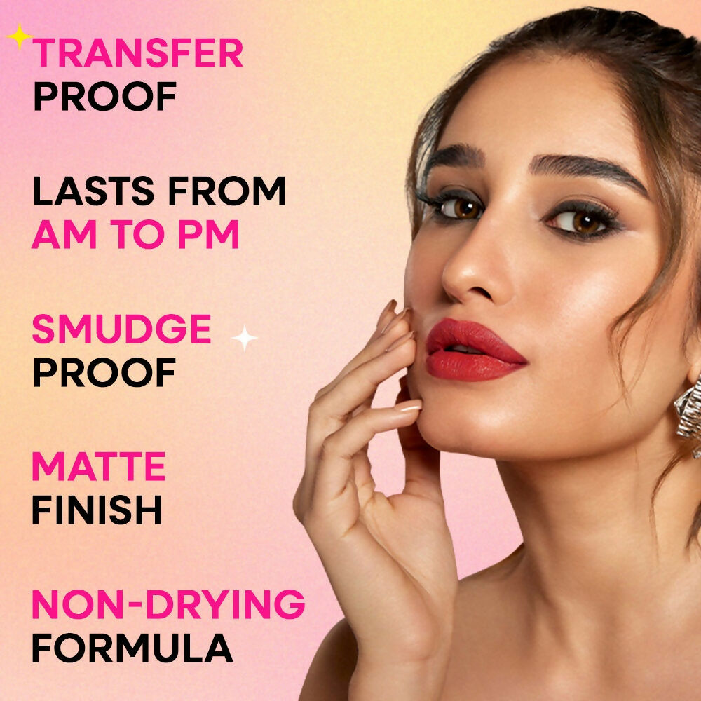 Nykaa Matte To Last ! Transferproof Liquid Lipstick - Dilli - 07 | Grocsy