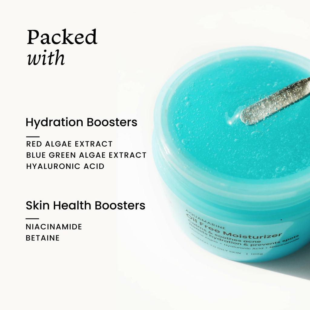 Foxtale Oil-Free Gel Moisturizer with Hyaluronic Acid & Niacinamide - Boosts Hydration, Brightens Skin, Soothes Acne | Grocsy