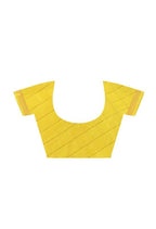 Mominos Fashion Moeza Yellow Bhagalpuri Handloom Silk Raj Shree Saree with unstitched Blouse piece | Grocsy