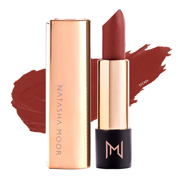 Natasha Moor Silk Suede Lipstick - Titan | Grocsy