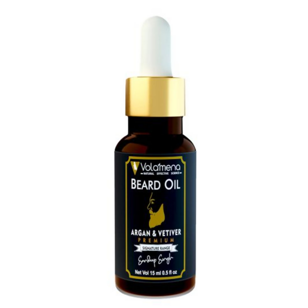 Volamena Argan & Vetiver Premium Beard Oil | Grocsy