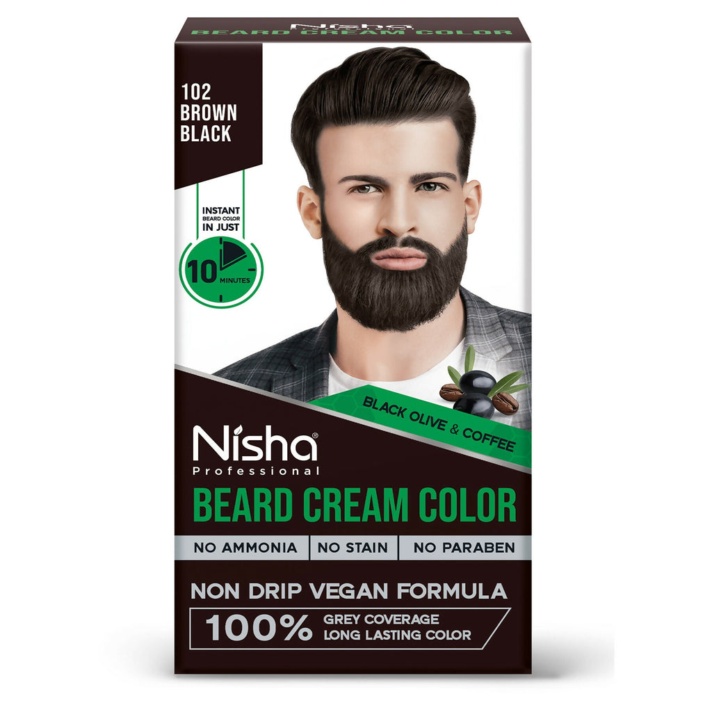 Nisha Beard Colour for Men - Brown Black | Grocsy