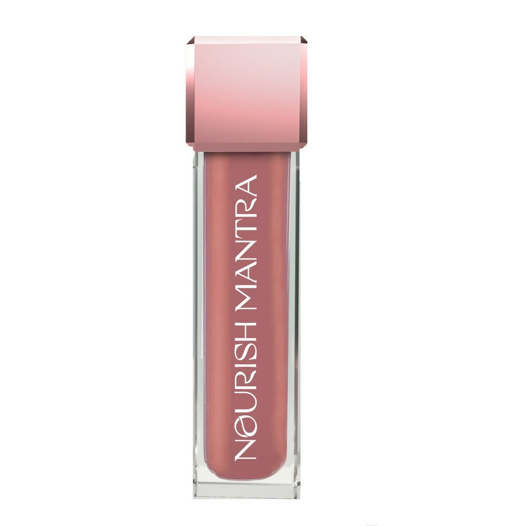Nourish Mantra Liquid Lipstick Creamy Matte with SPF/ Water Proof, Smudge Proof Shade Masoom Pink | Grocsy