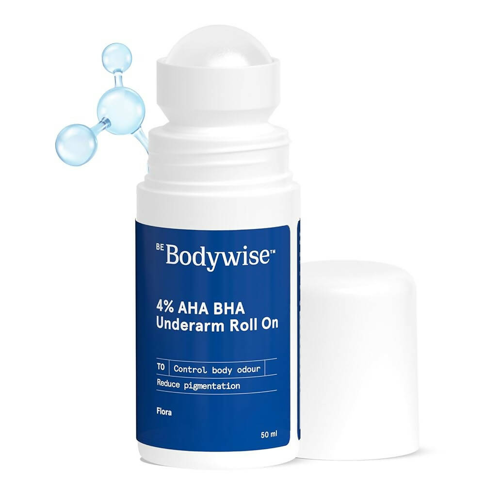 BeBodywise 4% AHA BHA UnderArm Roll On - Flora | Grocsy