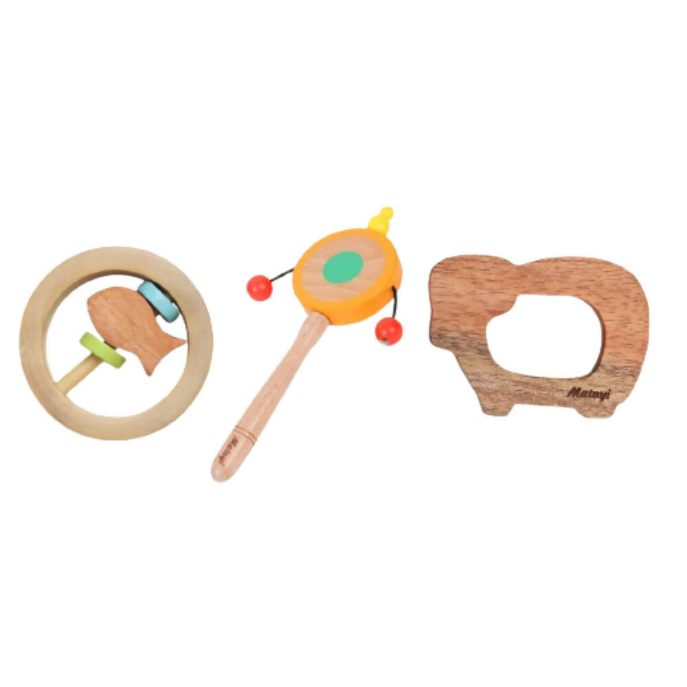 Matoyi Fishy Foo?Baby Rattle & Neem Teether Combo | Grocsy