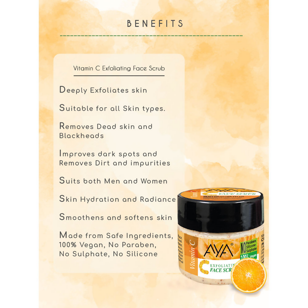 AYA Vitamin C Exfoliating Face Scrub | Grocsy