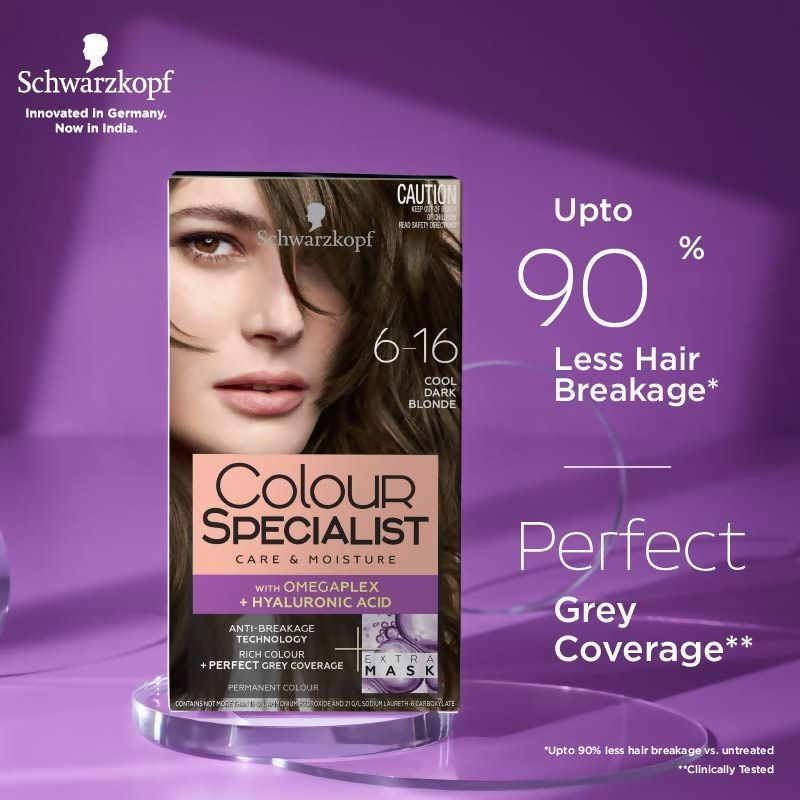 Schwarzkopf Colour Specialist Permanent Hair Colour - 6.16 Cool Dark Blonde | Grocsy