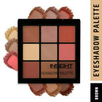 Insight Cosmetics 9 Color Eyeshadow Pallate - Brown | Grocsy