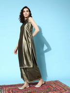 Ahalyaa Women's Traditional wear Kurta Set - Antique Gold | Grocsy