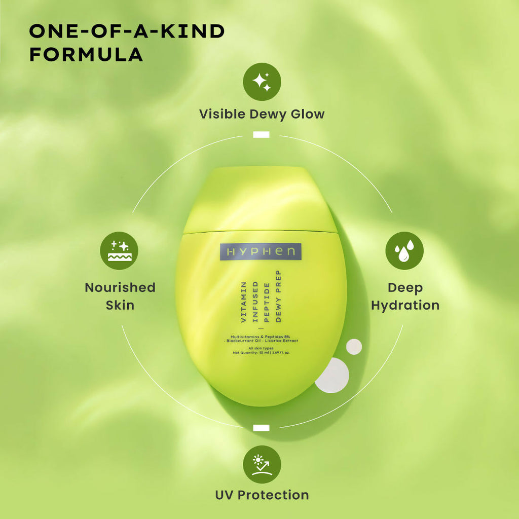 Hyphen By Kriti Sanon Vitamin Infused Peptide Dewy Prep For Visible Dewy Glow Skin Hydration, Nourished & Healthy Skin | Grocsy