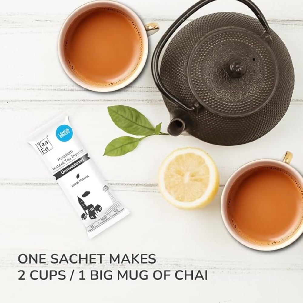 TeaFit Premium NO SUGAR Instant Lemongrass Tea Premix | Grocsy