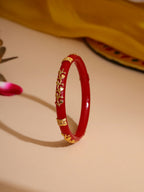 Ruby Raang Red Traditional Bangle | Grocsy