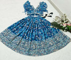 Jyoti Fashion Beautiful Blue Faux Georgette Digital Printed with Sequins Embroidered Kids Lehenga Choli Set | Grocsy