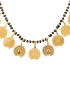 NVR Women Ethnic Gold-Polished Beaded Mangalsutra | Grocsy