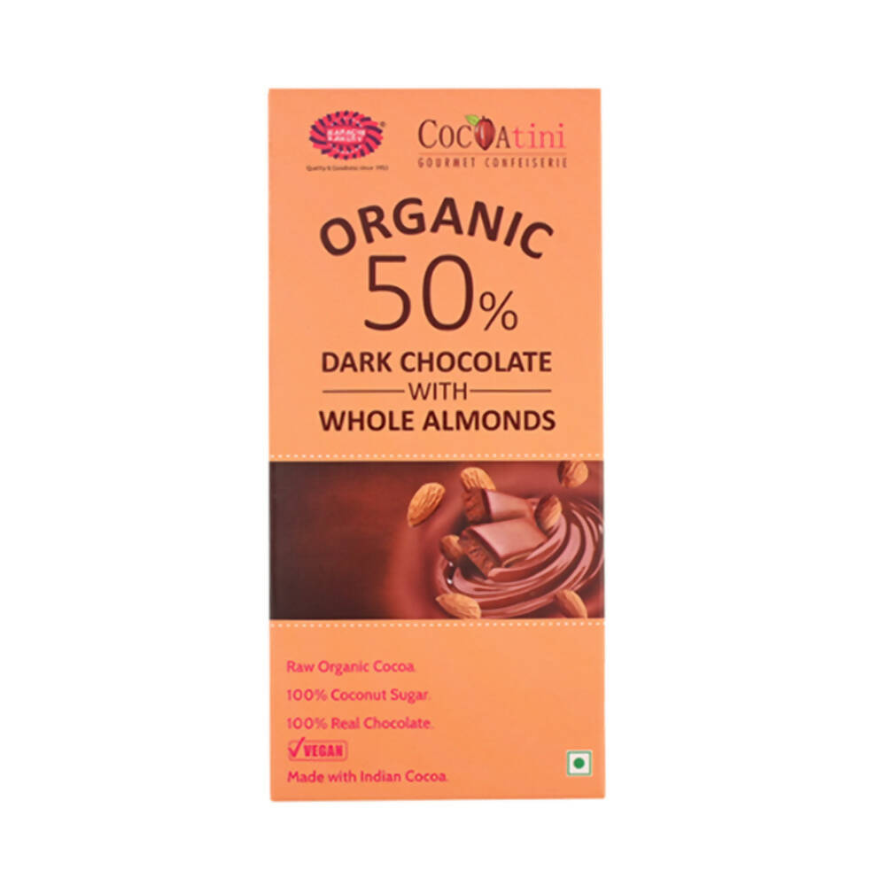 Cocoatini Organic 50% Dark Chocolate With Whole Almonds | Grocsy