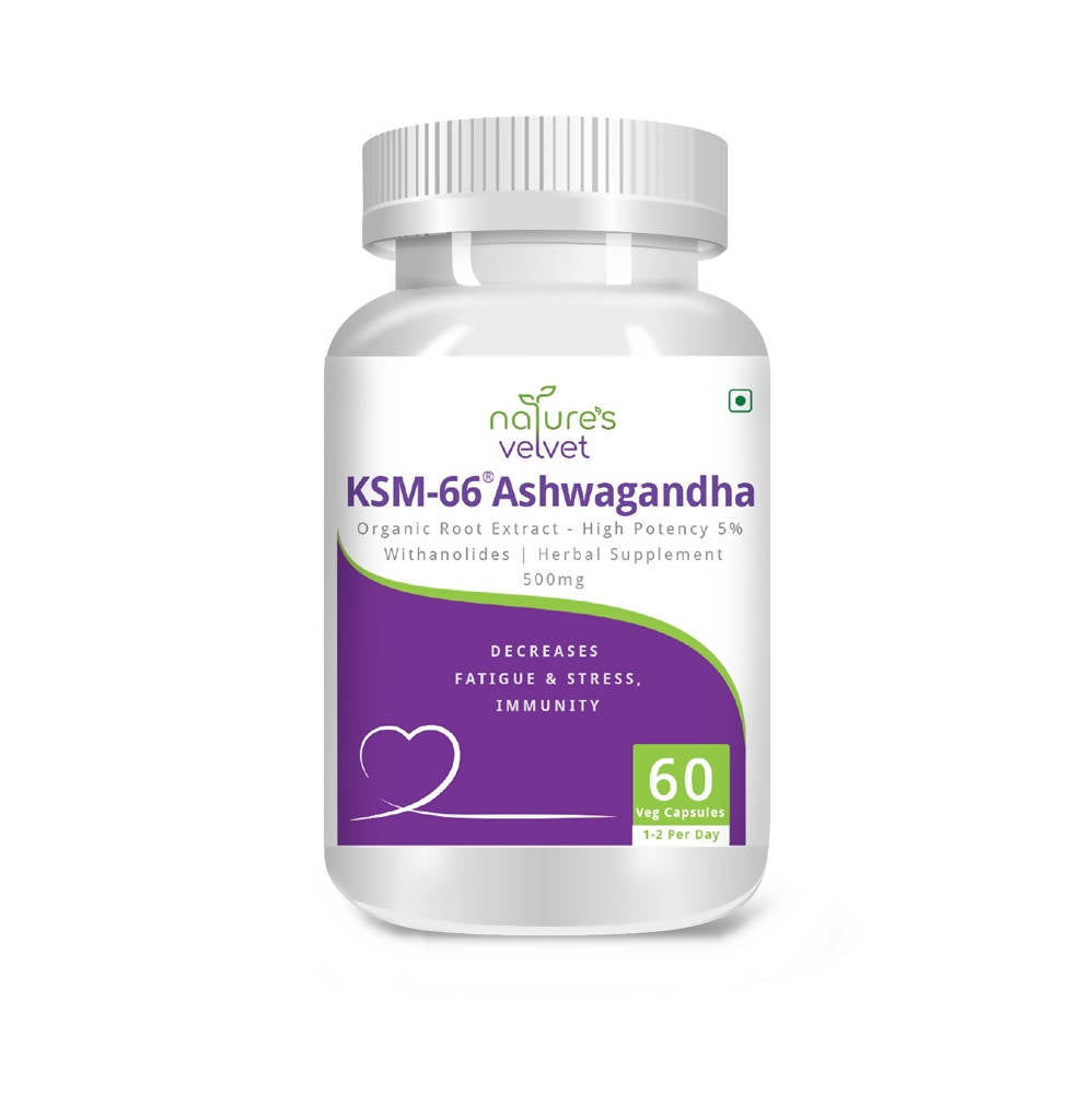 Nature's Velvet KSM - 66 Ashwagandha Capsule | Grocsy