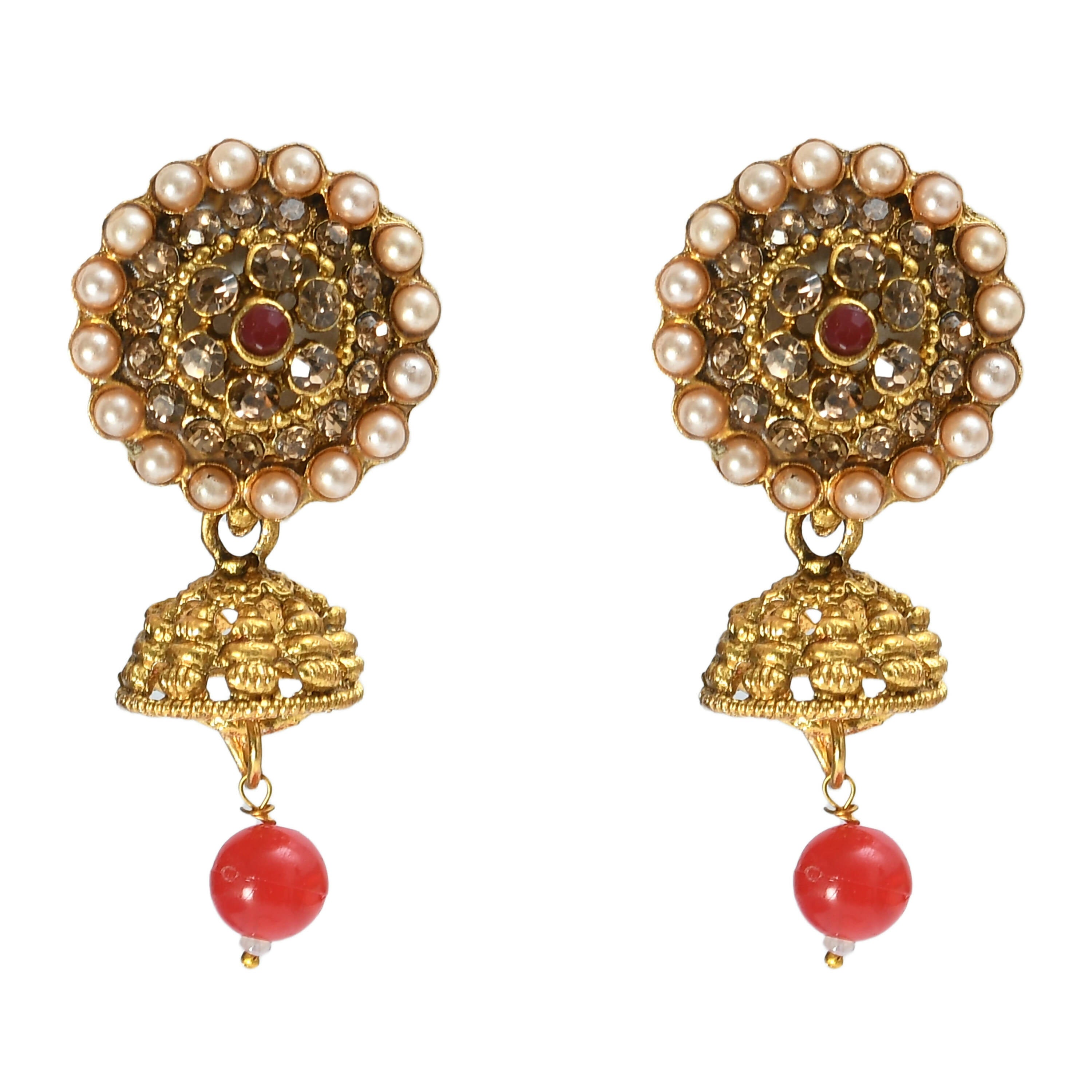 Mominos Fashion Johar Kamal Gold-Polished Brass Finish Kundan Choker For Women (Golden) | Grocsy