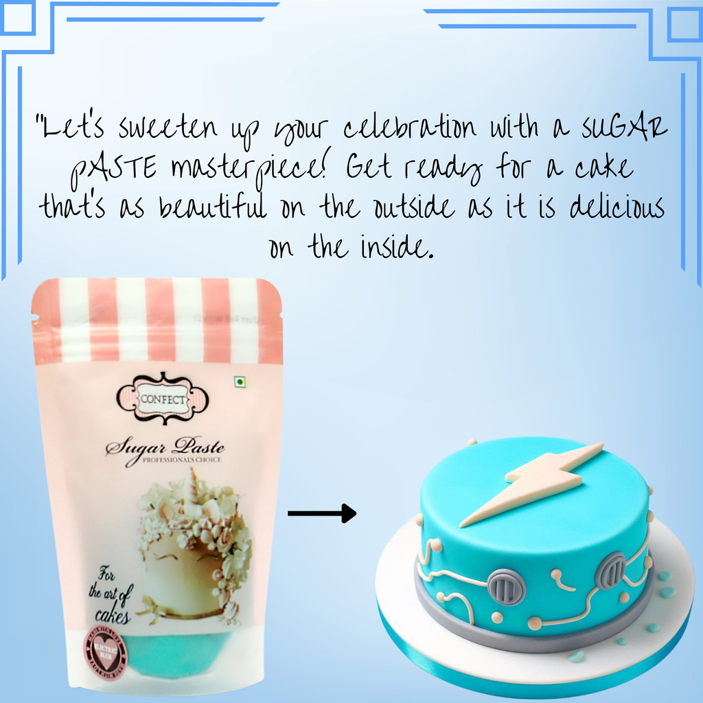 Confect Electric Blue Fondant | Edible Sugarpaste | Grocsy