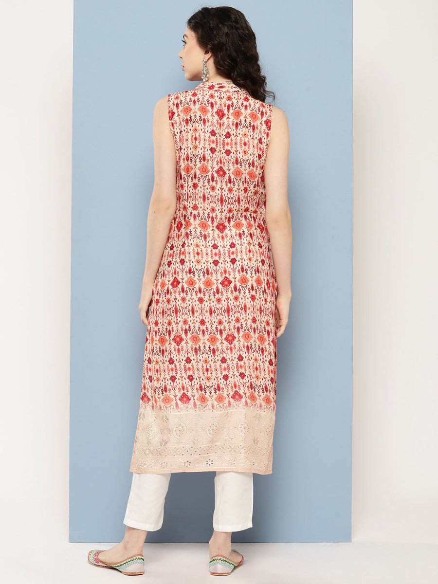 Ahalyaa Women Ethnic Motifs Embroidered Gotta Patti Kurta | Grocsy