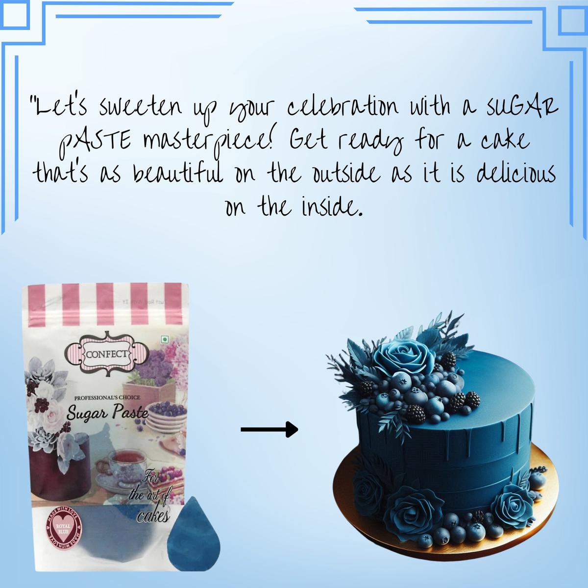 Confect Royal Blue Fondant | Edible Sugarpaste | Grocsy