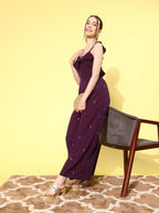 Ahalyaa Printed Basic Jumpsuit with Ruffles | Grocsy