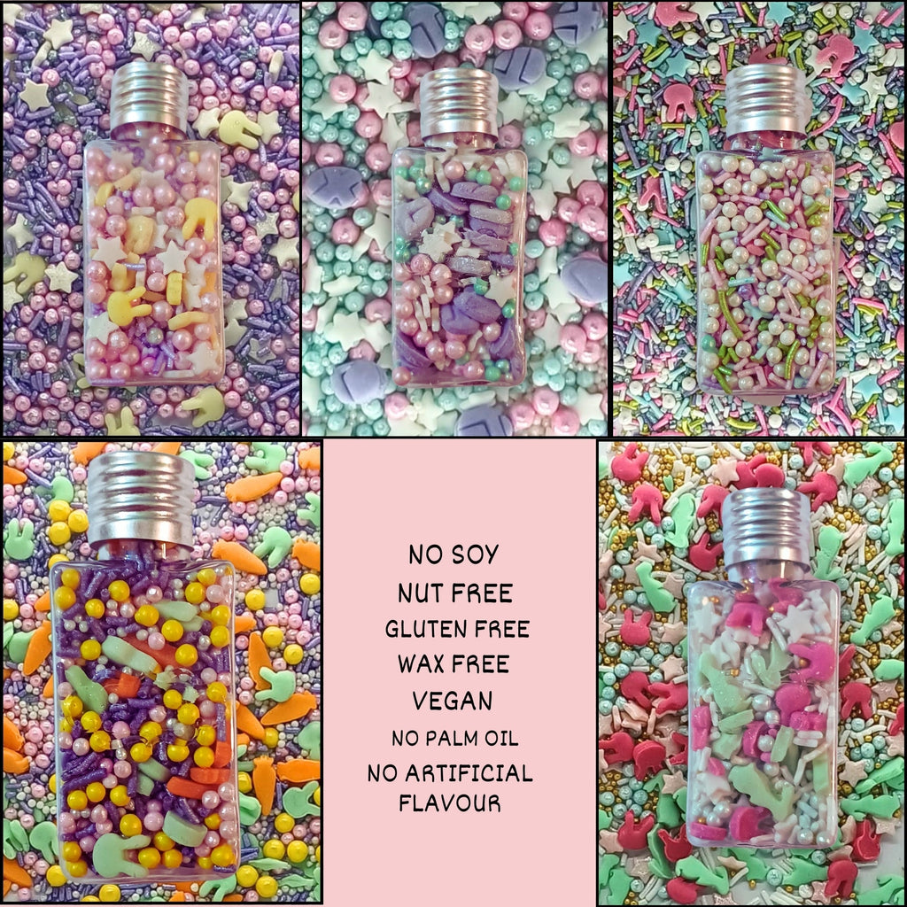 Confect Edible Sprinkles | Mix Red, Pink, Green & Yellow Pearls Pack of 5 (EAST 1) - 100Gms | Grocsy