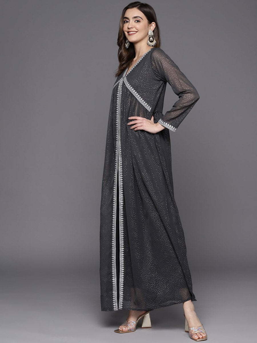 Ahalyaa Glitter Printed Top With Trousers | Grocsy