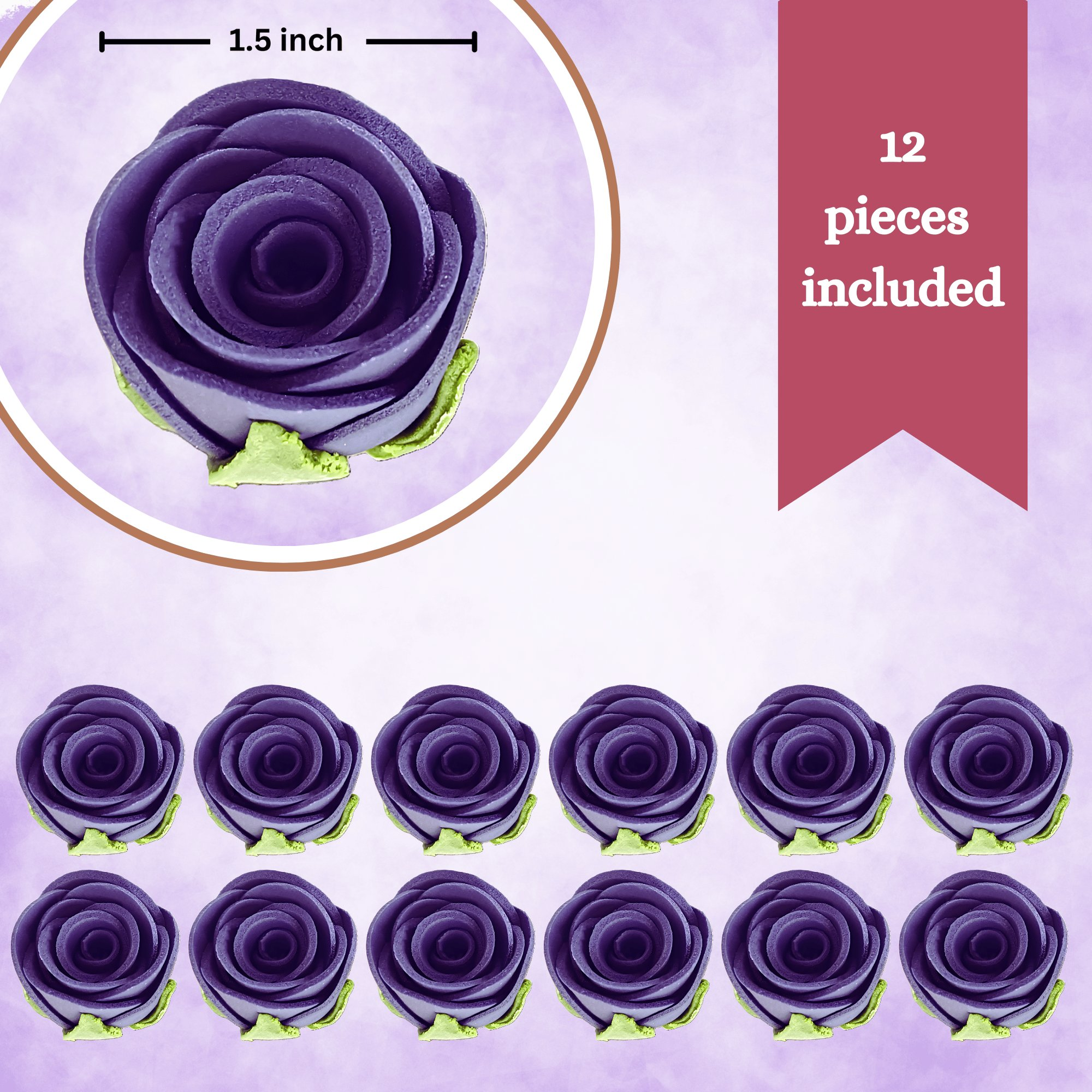 Confect Purple | Edible Sugar Flowers | Grocsy