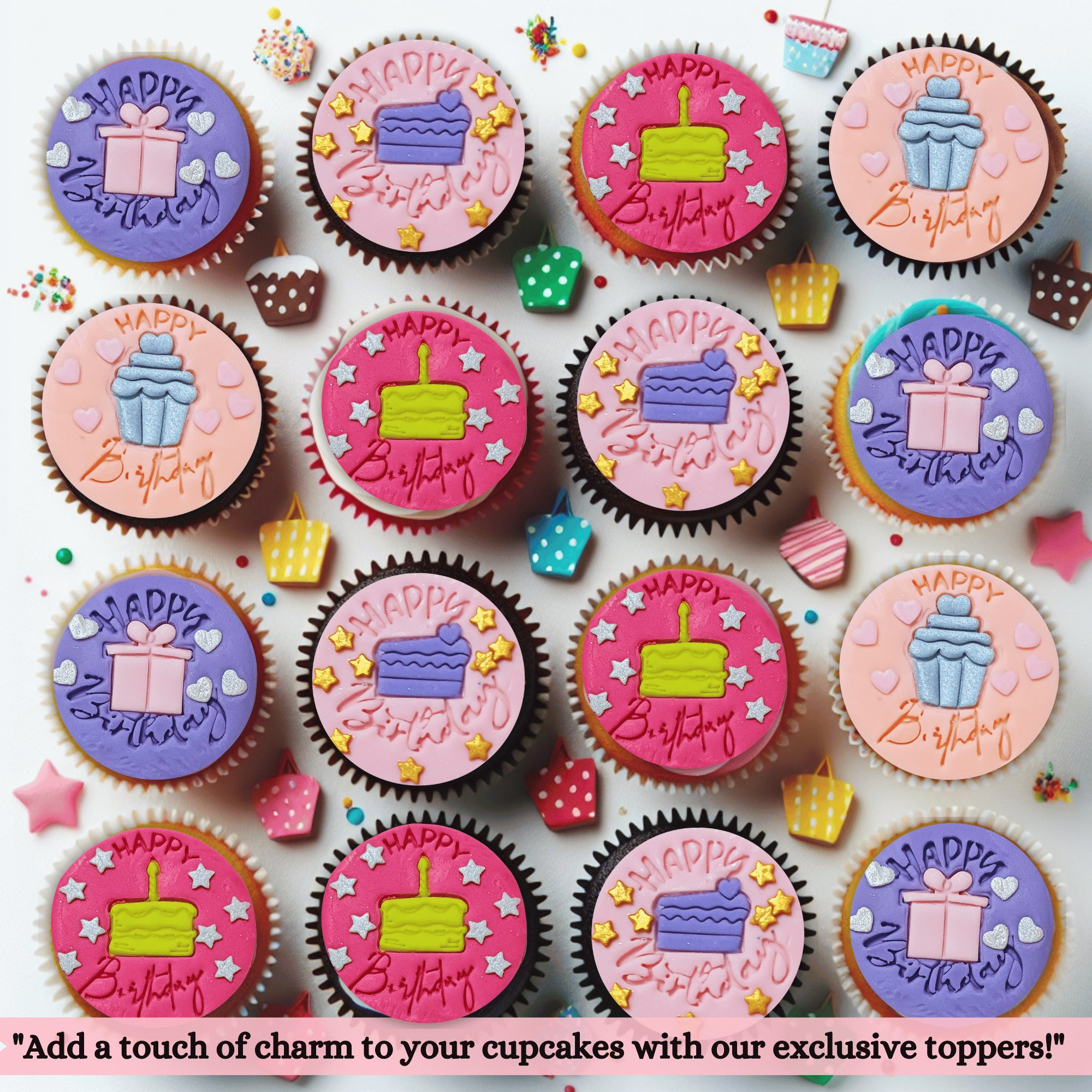 Confect Happy Birthday | Edible Celebration Topper | Grocsy