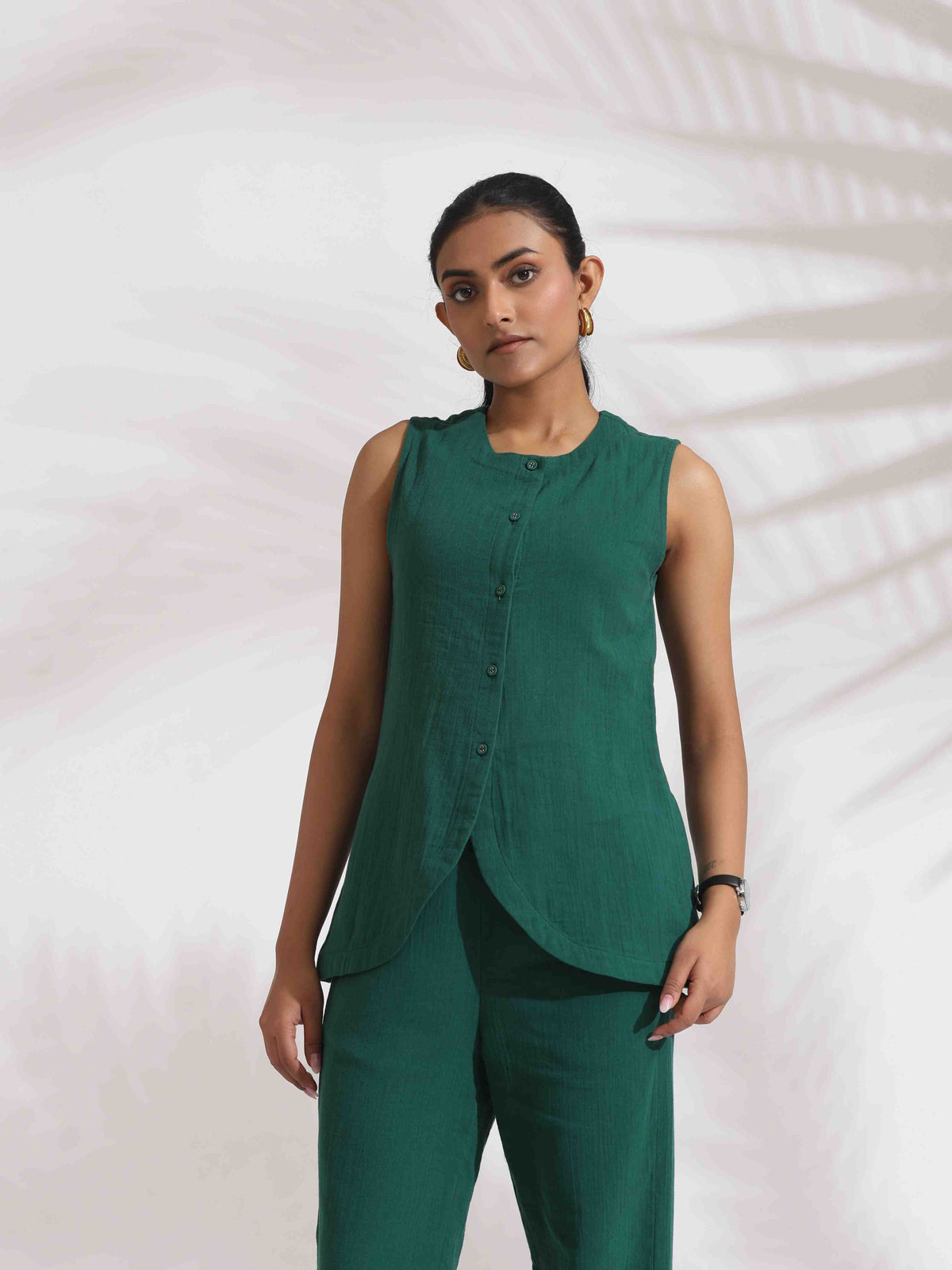 trueBrowns Green Cotton Co-ord Set | Grocsy