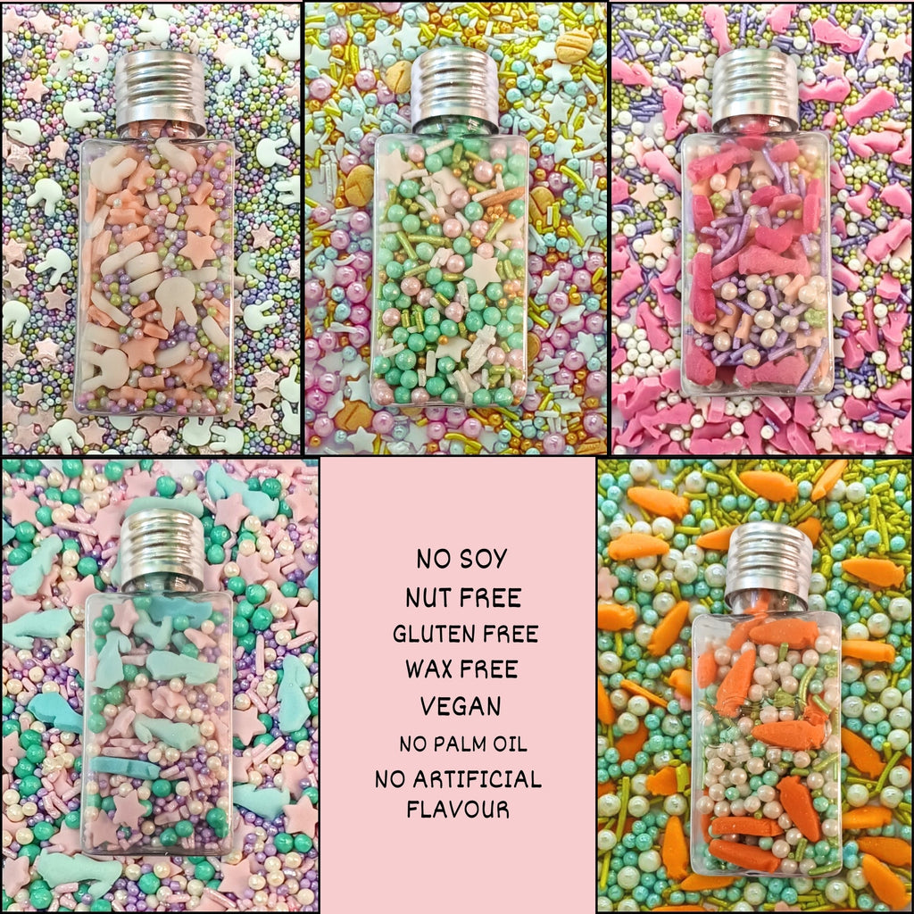 Confect Spring Sprinkles Edible | Vermecelli, Pearls & Stars Sprinkles Pack of 5 (EAST 4) - 100Gms | Grocsy