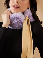 InWeave Women's Light Mauve Fur Neckpiece | Grocsy