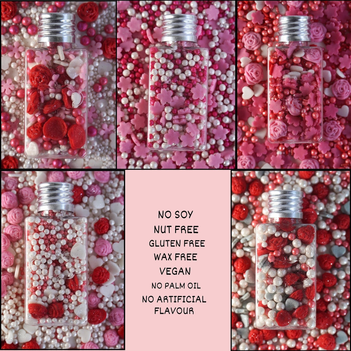 Confect Glittering Grace I Silver & White Pearls | Edible Mother's Day Sprinkles | Grocsy