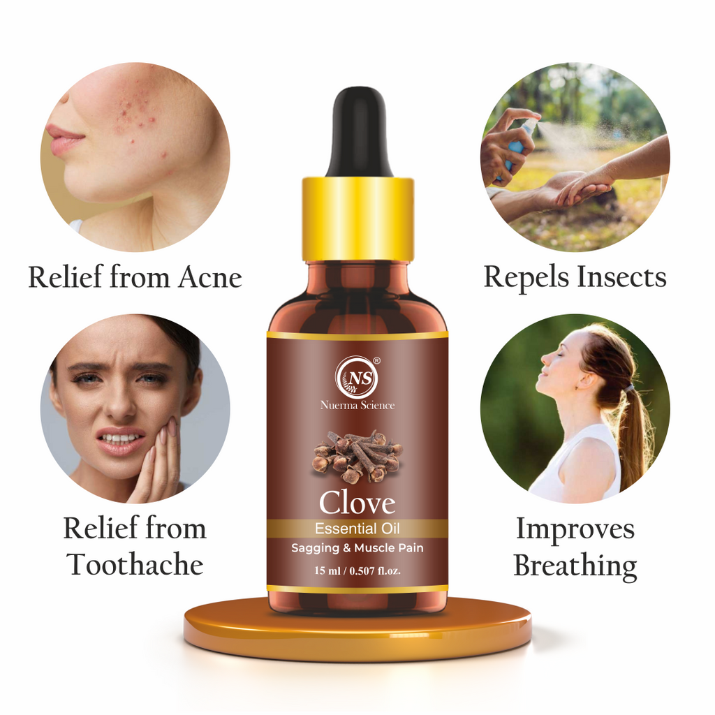 Nuerma Science Clove Essential Oil For Skin, Hair & Teeth | Grocsy