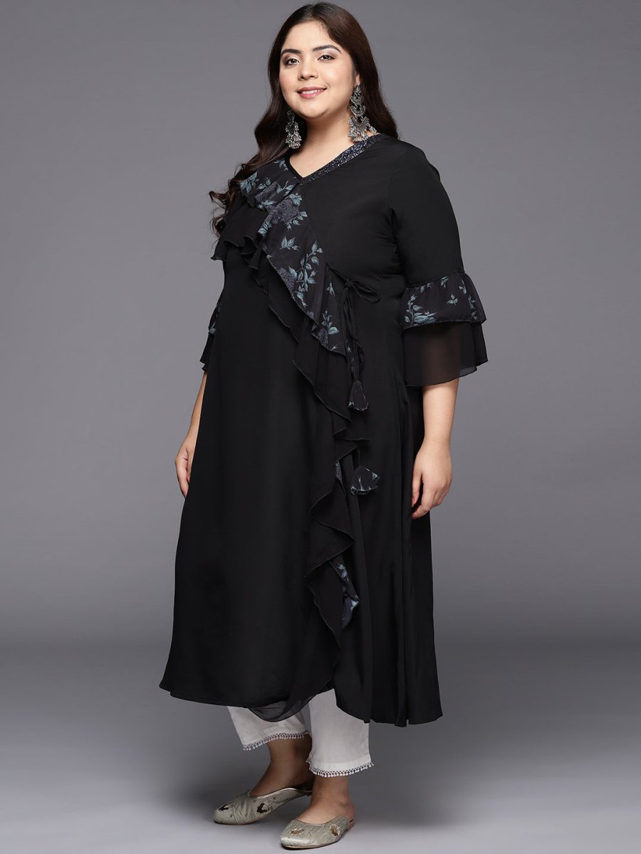 Ahalyaa Floral Bell Sleeves Kurta | Grocsy