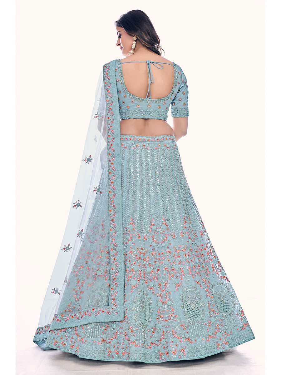 Myra Firozi Soft Net Embroidered Designer Lehenga Choli | Grocsy