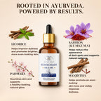 Velleja Kumkumadi Face Oil with Kashmiri Saffron & Sandalwood | Ayurvedic Anti Aging Face Serum for Brightening, Dark Spots & Pigmentation | Grocsy