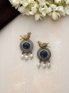 trueBrowns Silver Gold Tone Bird Stud Earrings | Grocsy
