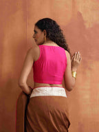 trueBrowns Pink Silk Sleeveless Blouse | Grocsy