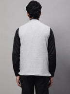 Even Apparels Men's Grey Pure Wool Nehru Jacket | Grocsy