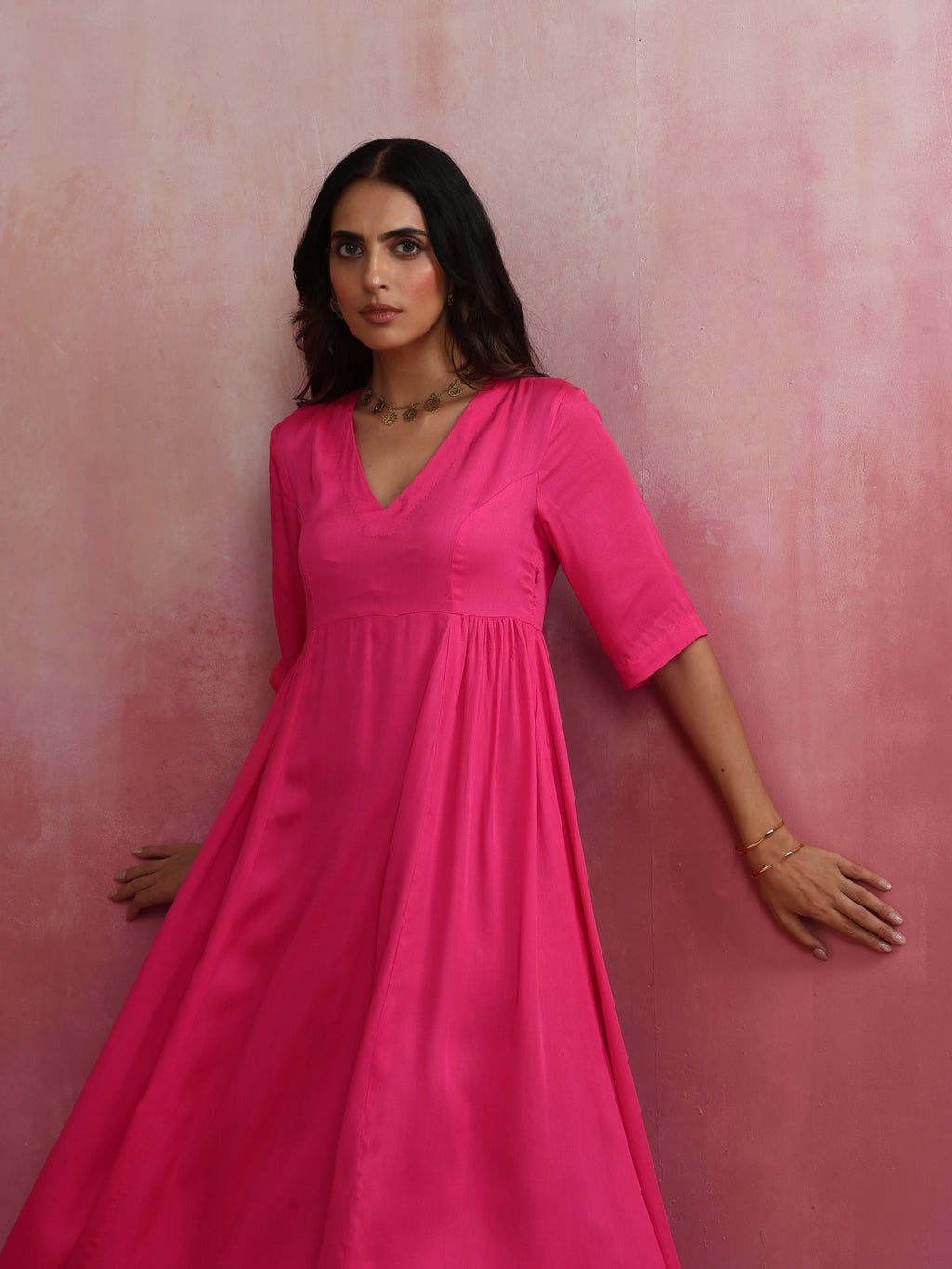 trueBrowns Modal Pink Dress | Grocsy