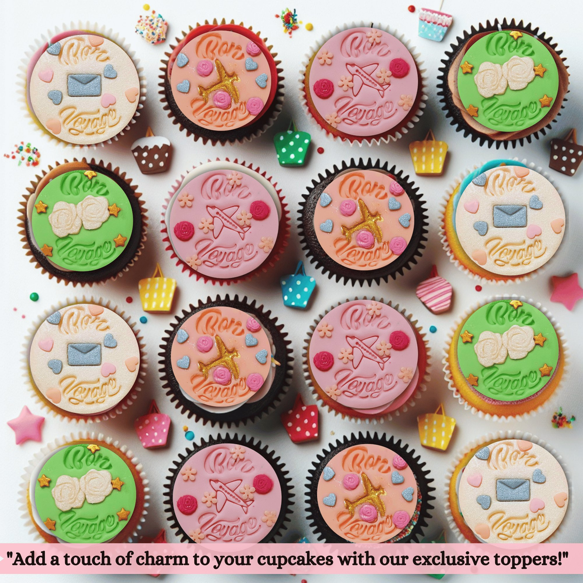 Confect Bon Voyage | Edible Celebration Topper | Grocsy