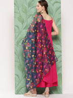 InWeave Women's Fuchsia Strappy Set W Navy Pink Or Dupatta | Grocsy