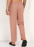 Fabmade Men’S Peach Linen Pyjama | Grocsy
