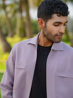 The Regal Layer Lavender Shacket by Hilo Design | Grocsy