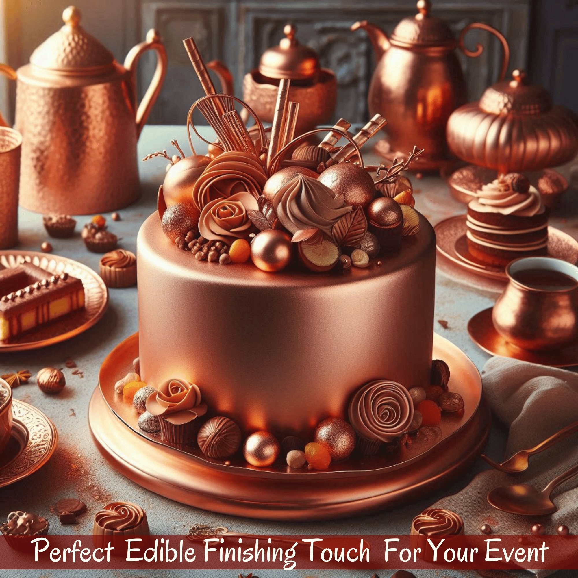 Confect Showstopper Copper | Edible Sugar Paste | Grocsy