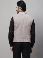 Even Apparels Men's Cream Pure Wool Nehru Jacket | Grocsy