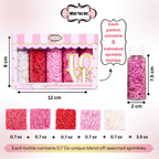Confect Valentine Sprinkles | 04 Edible Decoration for Baking & Dessert | Grocsy