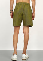 Fabmade Olive Rhythm Shorts | Grocsy